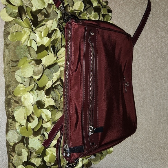 NWT Michael Kors Maroon Nylon Crossbody Purse​​​​​​​​ - Picture 3 of 5